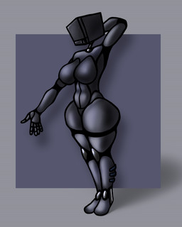 black_body black_breasts breasts female glistening glistening_breasts machine solo standing wide_hips not_for_bread steam_machine_(2026) valve_corporation valve_hardware android humanoid robot robot_humanoid absurd_res hi_res