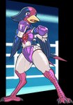 2023 absurd_res alpha_channel anthro avian avian_feet beak bird boxing boxing_gloves clothing dcheese feathered_wings feathers feet female fighting_pose fighting_ring generation_3_pokemon gloves handwear hi_res nintendo pokemon pokemon_(species) pose solo sport swellow talons toes wings