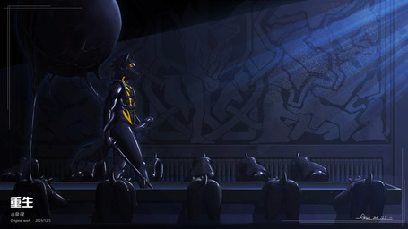 latex male male/male suiizumi canid canine canis mammal wolf absurd_res hi_res