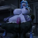 4_toes ahegao anthro anthro_on_anthro anthro_penetrated anthro_penetrating anthro_penetrating_anthro barefoot big_breasts bodily_fluids breasts cowgirl_position cum cum_in_pussy cum_inside duo eye_roll feet female from_front_position genital_fluids huge_breasts interspecies looking_pleasured male male/female muscular muscular_female nude on_bottom on_top penetration sex toes tongue tongue_out vaginal vaginal_penetration darkflash23 petruz_(copyright) lizard_(petruz) nika_sharkeh valz fish lizard marine reptile scalie shark 1:1 3d_(artwork) digital_media_(artwork) hi_res