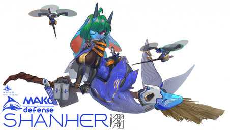 anthro big_ears blue_body blue_fur blue_hair breasts broom broom_riding cleaning_tool clothing eyebrow_through_hair eyebrows eyewear female flying_broom flying_drones fur fused_legs glasses gloves green_hair gun hair handwear holster latex latex_clothing latex_gloves latex_handwear latex_mermaid latex_mittens latex_skinsuit logo mako_defense mermaid_suit mermaid_tail ranged_weapon red_eyes seam_(sewing) shawl shirt simple_background skinsuit solo text thick_thighs tight_clothing topwear translucent translucent_hair tunic weapon white_background witch_broom shanher mythology shanher_(character) dragon mythological_creature mythological_scalie scalie chinese_text english_text hi_res
