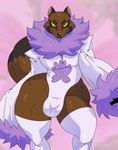 anthro bulge clothed clothing crossdressing femboy legwear long_sleeves looking_forward male smile solo tail thigh_highs reagan700 malva_(a-side) canid canine mammal raccoon_dog tanuki 2024 hi_res