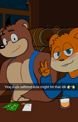 alcohol barrel beer beverage big_dipper_(asterism) blue_clothing blue_eyes brown_body brown_fur bubble clothing coin constellation drunk drunk_bubble duo fur gesture hand_gesture male male/male money moon orange_body orange_fur plant sky star starry_sky substance_intoxication tree v_sign window yellow_clothing forty_(artist) banjo-kazooie conker's_bad_fur_day rareware banjo_(banjo-kazooie) conker bear mammal rodent sciurid tree_squirrel absurd_res hi_res