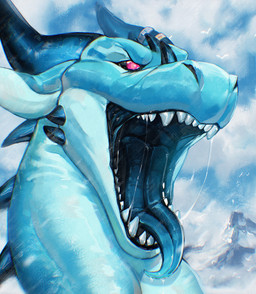 2_horns ambiguous_form black_sclera blue_body blue_tongue bodily_fluids cloud fangs horn male mouth_shot open_mouth outside pink_eyes saliva sky snout solo spikes spikes_(anatomy) teeth tongue tongue_out orca24a mythology dragon mythological_creature mythological_scalie scalie colored digital_drawing_(artwork) digital_media_(artwork) hi_res shaded