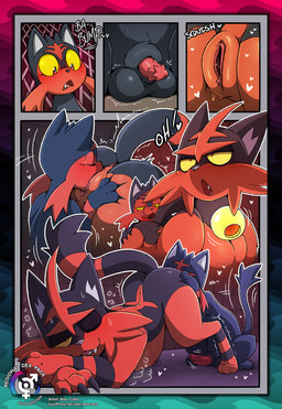 3_fingers 3_toes all_fours animal_genitalia animal_penis ass_up becoming_erect black_body black_claws black_fur black_nose black_tuft blush blush_lines bodily_fluids border breath brick_wall butt chain-link_fence claws countershading cunnilingus cute_fangs dripping_vulva duo fangs feet feline_genitalia feline_penis female fence feral feral_on_feral finger_claws fingers fur genital_fluids genitals heart_symbol heartbeat licking licking_lips looking_pleasured male male/female markings moan motion_lines onomatopoeia open_mouth oral orange_body orange_countershading orange_eyes orange_fur orange_markings orange_tuft penis penis_tip pink_penis pink_tongue pink_vulva quadruped red_body red_countershading red_fur red_markings red_tuft sex sitting sound_effects teeth text throbbing throbbing_penis toes tongue tongue_out tuft vaginal vaginal_fluids vulva wall_(structure) whiskers white_body white_fur white_markings white_nose wide_eyed yellow_sclera atta_catto conditional_dnp nintendo pokemon felid feline generation_7_pokemon litten mammal pokemon_(species) torracat comic hi_res signature url watermark