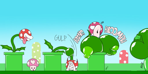 big_breasts big_butt big_tongue bimbo_flower bimbofication bimbofied breast_growth breasts bursting_out butt color_change cracks curvy_figure dick_sucking_lips eating female fungus genitals green_body growth gulp_(sound_effect) hill hourglass_expansion hourglass_figure leaf leaf_arms lips long_tongue mushroom pink_head pink_tongue plant power-up power-up_effect presenting presenting_hindquarters presenting_vulva puckered_lips red_head_(anatomy) sound_effects spread_butt spreading thick_lips thick_thighs tongue transformation vulva warp_pipe white_lips eternitythelabb0 mario_bros nintendo elemental_creature flora_fauna piranha_plant 2025 absurd_res hi_res