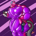 anthro controller inflatable looking_at_viewer male muscular muscular_anthro muscular_male nozzle remote_control solo kotetsu_rexen animate_inanimate living_inflatable scalie 1:1 absurd_res hi_res