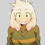 anthro blush blush_lines clothed clothing do_not_distribute male solo sweater topwear young young_anthro young_male imkn_626 undertale undertale_(series) asriel_dreemurr boss_monster_(undertale) bovid caprine mammal 1:1 hi_res