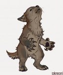 ambiguous_gender anthro baby claws howl simple_background solo white_background young young_anthro akreon mythology canid canine canis mammal mythological_canine mythological_creature werecanid werecanine werecreature werewolf wolf