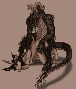 ambiguous_penetration anthro anthro_on_anthro claws corruption duo erection female female_penetrated forced genitals hooves horn interspecies male male/female male_penetrating male_penetrating_female penetration penis scales sex short_story tail demeterservant mythology dragon equid equine mammal mythological_creature mythological_equine mythological_scalie scalie unicorn story story_in_description