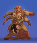 2_penises 4_arms 4_balls 4_pecs anthro antlers balls big_penis black_penis black_tongue celtic_knot celtic_tattoos diphallism foreskin fur genitals hair hooves horn huge_penis humanoid_genitalia humanoid_penis hyper hyper_genitalia hyper_penis male mane merging multi_arm multi_balls multi_genitalia multi_limb multi_pecs multi_penis orange_body orange_fur pecs penis pink_penis red_hair solo tail tail_tuft thick_tail tongue tuft vertical_diphallism asrael_zogendral crashb deer felid feline hybrid lion mammal mustelid new_world_deer otter pantherine reindeer absurd_res hi_res