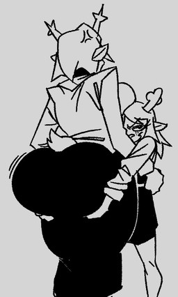 anthro anthro_on_anthro antlers big_butt biped boob_hat bottomwear breasts butt closed_smile clothed clothed_anthro clothed_female clothing collared_shirt cross-popping_vein dress_shirt duo eyelashes faceless_anthro faceless_character faceless_female female female/female female_anthro freckled_face freckles fully_clothed fully_clothed_anthro fully_clothed_female furrowed_eyebrows hair hand_on_butt holding_butt horn huge_butt larger_female looking_at_viewer mouth_closed shirt size_difference skirt smaller_female smile smug standing tail topwear gladyapper deltarune undertale_(series) carol_holiday noelle_holiday 2026 black_and_grey digital_drawing_(artwork) digital_media_(artwork) monochrome sketch daughter_(lore) incest_(lore) mother_(lore) mother_and_child_(lore) mother_and_daughter_(lore) parent_(lore) parent_and_child_(lore) parent_and_daughter_(lore)