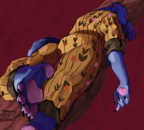 4_toes anthro barefoot black_toe_claws butt claws clothing eyes_closed feet female hand_pawpads humanoid_feet lying on_front pajamas pawpads plantigrade plantigrade_pawpads sleeping solo toe_claws toes tezzadnah goat_(movie) sony_corporation sony_pictures jett_fillmore felid leopard mammal pantherine 2026 hi_res