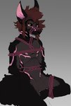 anthro bdsm bondage bound femboy male solo text mouse- english_text