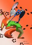 anthro boop clothed clothing duo eyes_closed female long_ears male simple_background smile punkydreamer disney zootopia judy_hopps nick_wilde canid canine fox lagomorph leporid mammal rabbit red_fox true_fox absurd_res hi_res