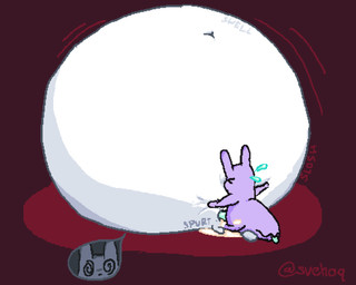 >_< ambiguous_gender ambiguous_penetration bodily_fluids cum cum_ballooning cum_inflation cum_inside cum_on_self cum_pooling duo excessive_cum excessive_genital_fluids eyes_closed feral flying_sweatdrops genital_fluids genitals hyper hyper_cum hyper_inflation inflation leaking_cum male male/ambiguous navel penetration penile penile_penetration penis slosh spiral spiral_eyes sweat sweatdrop tail tail_mouth unusual_anatomy unusual_tail svehaq_(artist) rain_world videocult the_alchemist_(svehaq) slugcat 5:4 digital_media_(artwork) hi_res pixel_(artwork) signature upscale