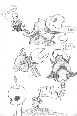 2_horns all_fours ambiguous_penetration anal anal_penetration anthro bestiality biped black_body black_eyes blush bodily_fluids butt cloak clothed clothing dialogue duo erection exclamation_point female feral genital_fluids genitals horn male male/female male_penetrating nude penetration penis questionable_consent sex simple_background speech_bubble surprised tail teasing text littlemetalguy hollow_knight:_silksong hollow_knight_(franchise) team_cherry hornet_(hollow_knight) arthropod hardbone_hopper humanoid insect english_text graphite_(artwork) hi_res monochrome traditional_media_(artwork)