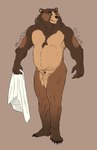 after_shower animal_genitalia anthro balls belly biped black_and_orange fur genitals hair holding_object holding_towel male male_anthro mane mane_hair monotone_background nude plantigrade sheath short_ears simple_background slightly_chubby slightly_chubby_anthro slightly_chubby_male small_ears solo three-quarter_view towel calypsomw third-party_edit kuruk_(character) bear brown_bear grizzly_bear mammal ursine 2024 digital_drawing_(artwork) digital_media_(artwork) hi_res monochrome sketch