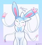 2022 ambiguous_gender artist_name big_ears black_nose blue_background blue_body blue_bow blue_ears blue_face blue_fur blue_ribbon blush canid cel_shading colored conditional_dnp digital_drawing_(artwork) digital_media_(artwork) digitigrade ear_tuft eeveelution english_text eyelashes eyes_closed feral fluffy fluffy_ears front_view fur fur_markings fur_tuft generation_6_pokemon gradient_background half-length_portrait happy hexuru hi_res light lighting long_ears mammal markings multicolored_body multicolored_bow multicolored_ears multicolored_face multicolored_fur multicolored_ribbon nintendo nude pink_body pink_ears pink_fur pink_markings pink_ribbon pokemon pokemon_(species) portrait pupils quadruped shaded shadow shiny_pokemon signature simple_background sitting slim smile solo sylveon text tuft two_tone_bow two_tone_ears two_tone_face two_tone_ribbon white_background white_body white_bow white_face white_fur white_pupils white_ribbon