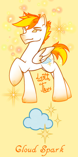 cutie_mark feral male male/male solo wings lygththys hasbro my_little_pony mythology cloud_spark fan_character equid equine horse mammal mythological_creature mythological_equine pegasus pony hi_res