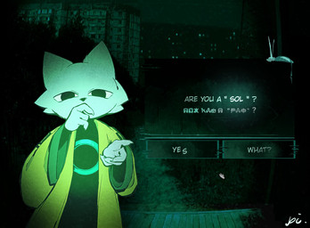 4_fingers anthro claws clothed clothing finger_claws fingers front_view fur looking_at_viewer solo text hnbc_d8 nine_sols no_i'm_not_a_human red_candle_games yi_(nine_sols) felid feline mammal solarian english_text hi_res signature