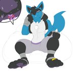 3_toes anthro bodily_fluids dominant dominant_male duo extreme_size_difference feet female foot_fetish foot_focus foot_play larger_male male male/female micro pawpads paws size_difference sweat sweaty_feet toes underfoot heartman98 nintendo pokemon royallucario spacey_(character) generation_4_pokemon lucario pokemon_(species) hi_res