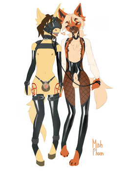 anthro chain chain_necklace chastity_device duo femboy genitals jewelry latex male male/male necklace penis slave toy mbt hasbro my_little_pony nulin tauscher equid equine horse mammal pony absurd_res hi_res