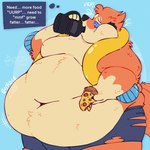 anthro belly belly_overhang big_belly big_moobs bodily_fluids burping chubby_cheeks chugging clothing coffeequasarart countershading deep_navel double_chin emanata english_text fat_arms feederism fit_to_fat floatzel food fur fur_tuft generation_4_pokemon hi_res huge_belly hypnosis ill_fitting_clothing love_handles male mind_alteration mind_control moobs morbidly_obese morbidly_obese_male navel nintendo obese obese_male onomatopoeia overweight overweight_male pizza pokemon pokemon_(species) ringed_eyes rumbling_stomach simple_background solo sound_effects sweat text thick_thighs torn_clothing tuft weight_gain wide_hips