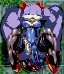 blue_eyes cave_story chaco chinese_dress clothing female fur gblastman hair_bow high_heels lagomorph lipstick long_ears looking_at_viewer mimiga open_mouth purple_fur pussy shoes solo stockings video_games
Rating: Explicit
Score: 11
User: Finchmaster
Date: December 18, 2013