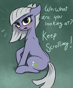 blush cutie_mark dialogue embarrassed female feral floppy_ears flustered grey_hair grey_tail grumpy hair looking_at_viewer open_mouth purple_body sitting solo tail talking_to_viewer text tsundere yellow_eyes t72b friendship_is_magic hasbro my_little_pony limestone_pie_(mlp) earth_pony equid equine horse mammal pony 2021 5:6 absurd_res digital_drawing_(artwork) digital_media_(artwork) english_text hi_res