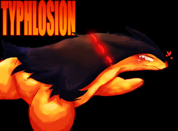 black_background blue_body blue_fur blush blush_lines butt closed_smile feral fur glowing glowing_markings heart_symbol lying male male_feral markings mouth_closed on_back red_eyes red_markings simple_background smile solo tan_body tan_fur text thick_thighs felipotyphlosion nintendo pokemon badger generation_2_pokemon mammal mustelid musteline pokemon_(species) typhlosion 2026 colored colored_line_art digital_drawing_(artwork) digital_media_(artwork) hi_res