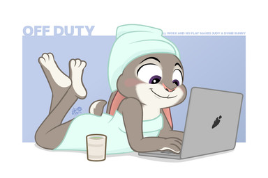 3_toes anthro barefoot computer container countershade_feet countershading cup electronics feet female laptop lying on_front plantigrade purple_eyes soles solo toes towel towel_on_head dm29 disney zootopia judy_hopps lagomorph leporid mammal rabbit 3:2