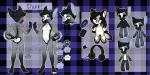 anthro canid canine chibi clothed clothing doll electronics headphones honesty_(artist) male mammal model_sheet nude solo watermark