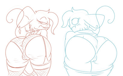anthro big_butt butt duo ear_piercing female piercing slightly_chubby slightly_chubby_anthro slightly_chubby_female tail thick_thighs wide_hips lechugansfw beatrice_(lechugansfw) kayla_(lechugansfw) mammal mouse murid murine rodent 2026 digital_media_(artwork) hi_res monochrome daughter_(lore) mother_(lore) mother_and_child_(lore) mother_and_daughter_(lore) parent_(lore) parent_and_child_(lore) parent_and_daughter_(lore)