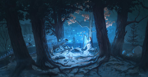 ambiguous_gender clothing dress female feral forest fur group hair harp leaf musical_instrument night open_mouth outside plant playing_harp playing_music plucked_string_instrument red_hair rock sitting snow string_instrument tree white_body white_clothing white_dress white_fur mael_oh ambient_arthropod ambient_butterfly ambient_insect dinosaur furred_dinosaur furred_scalie human mammal prehistoric_species reptile saurischian scalie theropod 2024 digital_media_(artwork) hi_res