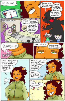 after_vore anthro belly breasts clothing female female_pred fur green_clothing green_shirt green_topwear group orange_body orange_fur overweight shirt speech_bubble text topwear trio vore s.sakurai animal_humanoid canid canid_humanoid canine canine_humanoid fox_humanoid humanoid mammal mammal_humanoid mouse murid murine rodent comic english_text