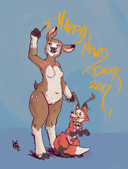 3_fingers 5_fingers anthro antlers ball_gag balls bdsm bodily_fluids bound breasts brown_body brown_fur collar collar_tag crying dominant dominant_female duo erection female fingers fur gag gagged genitals holidays horn male male/female muzzle_(object) muzzled nipples nude open_mouth penis rope simple_background size_difference smile sparkler standing studded_collar studs tears text vulva yellow_collar newd happy_nude_deer new_year dearest_deer sub_fox canid canine deer fox mammal 2017 digital_media_(artwork) english_text