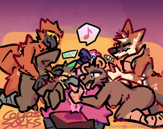 anal anal_penetration anthro antlers anus beak beak_fetish beak_play beak_sex beakjob blush bodily_fluids breasts brown_body brown_feathers brown_fur electronics eyes_closed eyeshadow feathers feet female female_penetrated fur furniture genitals green_feather_tips grey_beak grey_body grey_fur grey_talons group group_sex hand_on_head horn knotting magenta_body magenta_feathers makeup male male/female male/male male_penetrated male_penetrating male_penetrating_female male_penetrating_male musical_note musical_symbol one_eye_closed onomatopoeia open_beak open_mouth oral orange_body orange_feathers penetration penis phone recording recording_sex saliva sex sofa sofa_sex sound_effects spiral spiral_eyes symbol tail tail_feathers talon_hands tan_body tan_fur tapering_penis text tongue tongue_out tuft winged_arms wings yellow_eyes coyotesocks european_mythology greek_mythology mythology arios_(phoenix) demi_(coyotesocks) sill_(owl) avian bird brown_rat canid canine canis coyote deer elf_owl finch hybrid mammal murid murine mythological_avian mythological_bird mythological_creature mythological_firebird oscine owl passerine phoenix rat rodent true_owl 2025 absurd_res english_text halftone handwritten_text hi_res signature