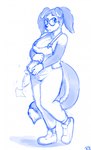 anthro buckteeth clothing dork eyewear female glasses nerd overalls pigtails school solo teeth byondrage eliza_edington border_collie canid canine canis collie domestic_dog herding_dog mammal pastoral_dog sheepdog hi_res sketch