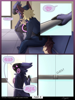 after_transformation anthro body_control bottomwear breasts chair clothed clothed_anthro clothed_female clothing dialogue duo female forced furniture gender_transformation machine mtf_transformation police side_view sitting socket_(app) speech_bubble text transformation uniform visor hyginx moxy_(grimart) zael_(hyginx) canid canine canis domestic_dog german_shepherd herding_dog mammal pastoral_dog protogen robot wolf 3:4 comic english_text hi_res