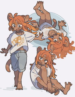 4_toes anthro barefoot buckteeth clothed clothed_anthro clothed_female clothing feet female female_anthro fur hair kemono looking_at_viewer open_mouth plantigrade soles solo spread_toes tail teeth toes tongue yagi_the_goat mammal mouse murid murine rodent 2025 digital_media_(artwork) hi_res