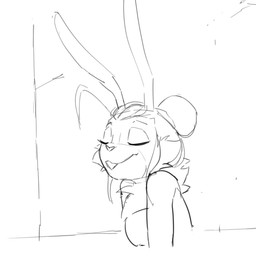 ambiguous_fluids angry anthro blush blush_lines buckteeth butt buttplug caught_off_guard duo embarrassed female female_anthro hair long_ears low-angle_view plug_(sex_toy) sex_toy smile surprised teeth tied_hair argosornstein angel_(argosornstein) avril_(argosornsteinn) fan_character pencil_test lagomorph leporid mammal rabbit 1:1 animated hi_res no_sound short_playtime video