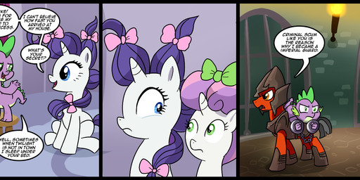 armor blue_eyes brown_eyes clothed clothing comic cub dialog dragon english_text equine female feral friendship_is_magic fur green_eyes group hair horn horse madmax male mammal my_little_pony pony prison purple_hair purple_scales rarity_(mlp) red_fur ribbons shackles spike_(mlp) sweetie_belle_(mlp) text the_elder_scrolls torch two_tone_hair unicorn video_games white_fur young
Rating: Safe
Score: 12
User: Gilda_The_Gryphon
Date: August 27, 2012