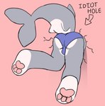 anthro bulge butt clothing cracks directional_arrow pawpads rear_view shark_tail solo tail through_wall underwear popstick pop_(popstick) domestic_cat felid feline felis fish hybrid mammal marine shark 2024 digital_drawing_(artwork) digital_media_(artwork) hi_res