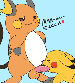 3_toes ambiguous_feral ambiguous_gender balls biped bipedal_feral black_ear_tips black_nose blue_background blush blush_lines bodily_fluids brown_eyes brown_tail closed_smile dipstick_ears duo ear_markings ears_down erection eyes_closed feet fellatio feral feral_on_feral feral_penetrated feral_penetrating feral_penetrating_feral fur genitals glistening glistening_eyes gloves_(marking) grey_body grey_ears grey_fur grey_markings heart_after_text heart_symbol leg_markings male male/ambiguous male_feral markings mouth_closed multicolored_body multicolored_ears multicolored_fur navel oral oral_penetration orange_balls orange_body orange_ears orange_fur penetration penile penis pink_penis pivoted_ears red_cheeks saliva saliva_on_penis sex simple_background size_difference smaller_penetrated smile socks_(marking) tail tapering_penis text toes two_tone_ears white_body white_fur yellow_body yellow_cheeks yellow_fur mincheeto nintendo pokemon generation_1_pokemon mammal pikachu pokemon_(species) raichu rodent 2026 digital_media_(artwork) english_text hi_res krita_(artwork)