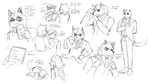 anthro blazer boots bottomwear clothing dialogue duo footwear holding_object male necktie pants shirt shoes tail text topwear chuurow lifewonders tokyo_afterschool_summoners masanori_(tas) tadatomo_(tas) tanetomo_(tas) yoshito_(tas) canid canine canis domestic_dog mammal 16:9 absurd_res english_text hi_res monochrome sketch widescreen