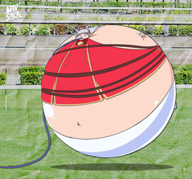 air_ballooning air_inflation bell bell_accessory belly belly_expansion big_belly body_inflation bottomwear clothing expansion female floating footwear hair headgear headwear hose hose_in_mouth hose_inflation huge_belly hyper hyper_belly hyper_inflation immobile inflation navel pants pink_eyes puffed_cheeks red_clothing red_topwear shoes solo spherical_inflation tan_body tan_skin text three-quarter_view tight_clothing topwear white_bottomwear white_clothing white_ears white_footwear white_hair white_pants white_shoes navsaka cygames uma_musume_pretty_derby gold_ship_(pretty_derby) animal_humanoid equid equid_humanoid equine equine_humanoid horse_humanoid humanoid mammal mammal_humanoid 2025 cel_shading colored digital_media_(artwork) english_text hi_res photography_(artwork) shaded signature