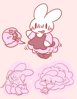 alarm_clock ambiguous_gender anthro bathing blush chibi clock clothed clothing cunnilingus dress duo exhibitionism eyes_closed female female/ambiguous female_symbol fur gender_symbol gesture heart_symbol looking_at_viewer motion_lines nude open_mouth oral sex shower simple_background smile standing symbol text tongue tongue_out vaginal waving wavy_mouth wet white_body white_fur obakedazo ghost lagomorph leporid mammal rabbit spirit 2016 translated