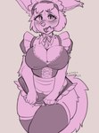 anthro big_breasts biped breasts cleavage clothed clothing female female_anthro fur maid_uniform uniform kiit0s claire_(vouivre01) border_collie canid canine canis collie domestic_dog herding_dog mammal pastoral_dog sheepdog digital_media_(artwork) hi_res