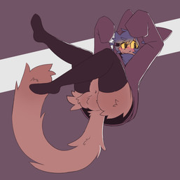 :3 aged_up anthro backsack balls big_balls big_penis big_tail blush bottomless bottomless_anthro bottomless_male butt clothed clothing fluffy fluffy_balls fluffy_penis fluffy_tail genitals hair hoodie huge_balls huge_penis legwear long_tail male penis purple_hair simple_background smile smiling_at_viewer solo tail thigh_highs topwear yellow_sclera caeleste oneshot niko_(oneshot) domestic_cat felid feline felis mammal 2024 hi_res nonbinary_(lore)
